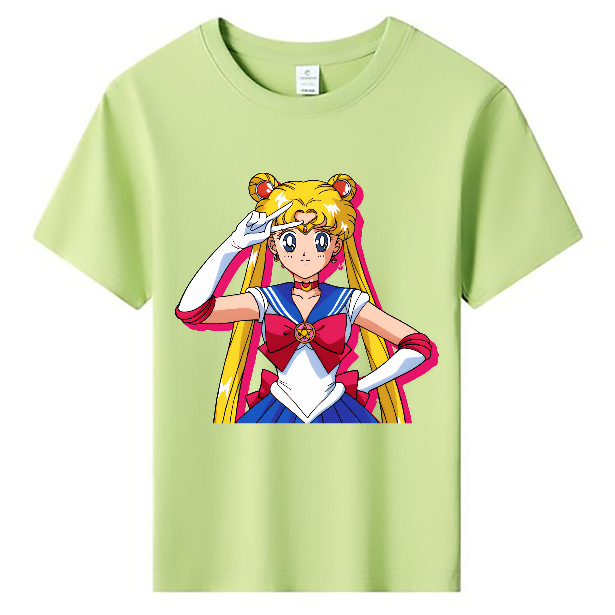 （画像用） 美少女戦士セーラームーン 月野 うさぎ つきの うさぎ Sailor Moon Tsukino Usagi 綿100％キッズTシャツ（フロントプリント）